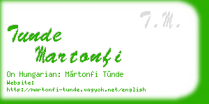 tunde martonfi business card