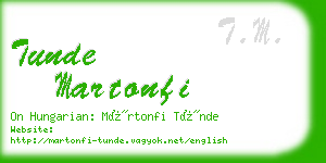 tunde martonfi business card